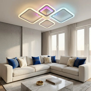 Lustra-Telecomanda-LED Dimensiune-D750x490mm Madrid Putere-104W Lumina-3000K-6500K
