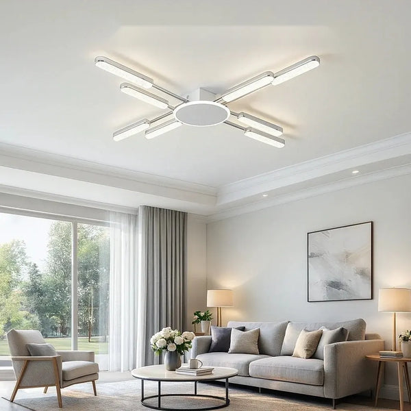 Lustra LED Sofia moderna, D842×H70 mm, 66×2W, telecomanda,