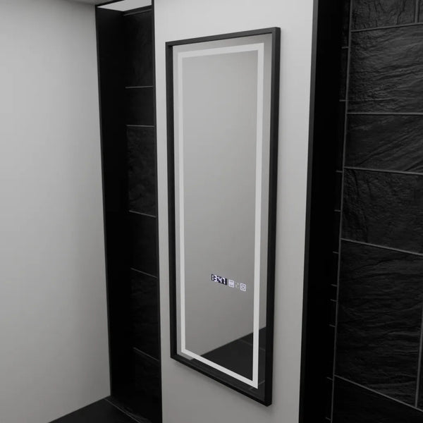 Oglinda LED Praga, 60x150cm, Bianca Senzor Radar Marcello, Sistem Dezaburire, Ceas & Termometru, Dimabila, Dressing Couture