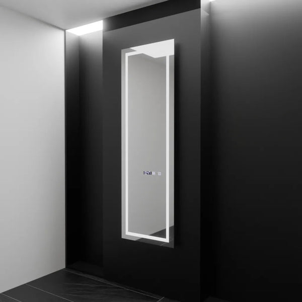 Oglinda LED Paris Rectangulara, 45x140cm, Giulia Senzor Radar Marcello, Sistem Dezaburire, Ceas & Termometru, Dimabila, Dressing Couture