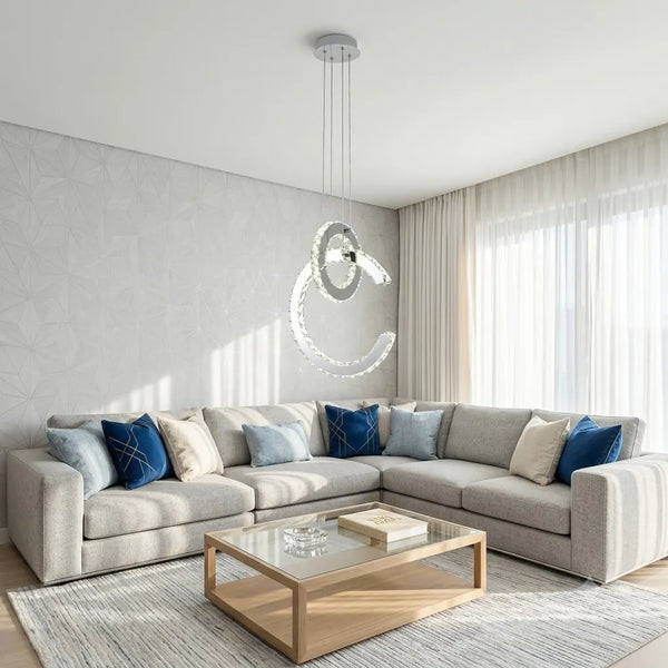 Pendul LED Victoria Cristal Premium – Ø40+30 cm