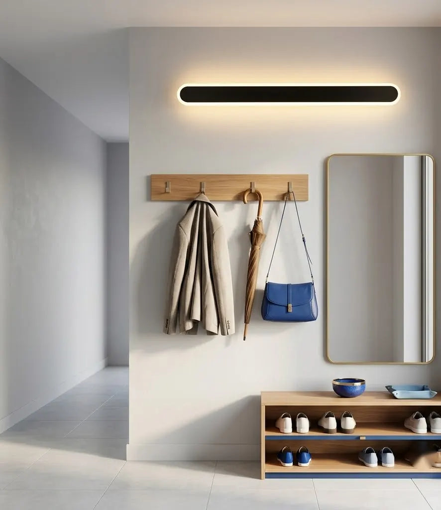 Aplica LED Venetia – 17W, 3000K-6500K, 100x800 mm, Negru