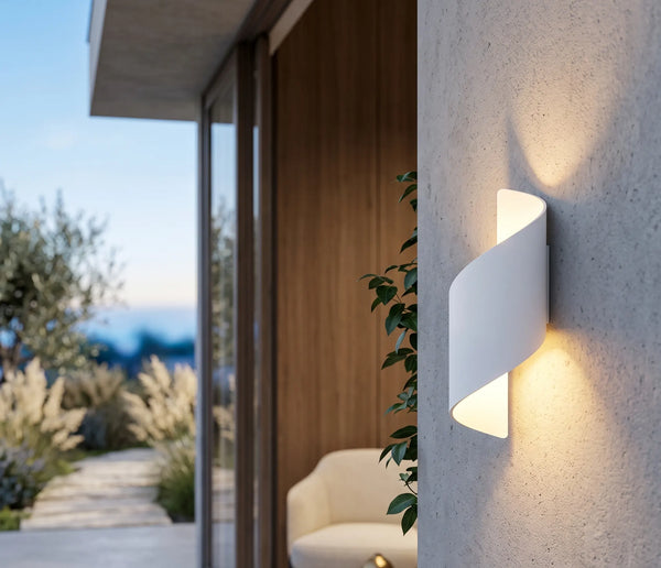 Aplica Exterior Viena 10W, Alb Modern, IP65, Lumina Calda