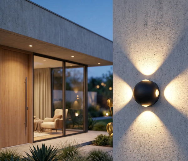 Aplica Exterior Vienna Rotunda 4W, IP54, Negru, Lumina Calda