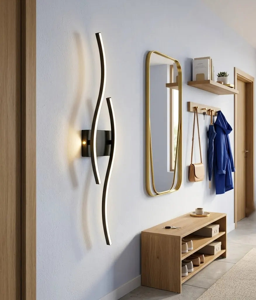 Aplica LED Innsbruck perete design curbat, 50W, 780×140×65 mm, lumină reglabilă 3000K–6500K