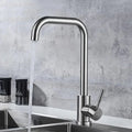 Baterie Bucatarie Viena Pipa Pivotanta Cartus Ceramic Inox Satinat Racorduri Kit Fixare Incluse CF002