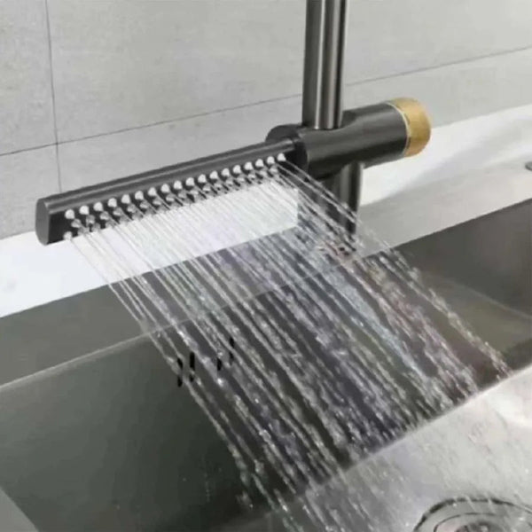 Baterie Bucatarie Napoli Extractibil Inox Argintiu Cu Functie Cascada YB1500S
