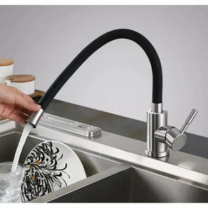Baterie de Porto Pipa Flexibila, Inox SUS304, Satinat, CF025B