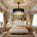 Candelabru Auriu Sevilla – 8×E27, Ø50 cm, Design Elegant