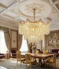 Candelabru Auriu Maria – 10×E27, Ø56 cm, Rafinament și Lumină Generoasă