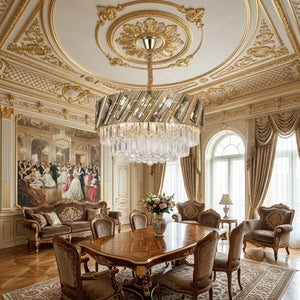 Candelabru Auriu Milano7, Ø60 cm, Impact Vizual pentru Spatii Mari
