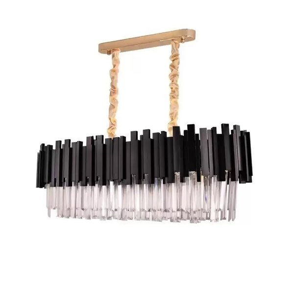 Candelabru Cristal Verona Regalis 10xE14, Lungime 80cm, Negru, Inaltime Reglabila