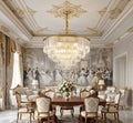 Candelabru Cristal Milano Eleganza 8xE14, Diametru 48cm, Auriu Mat