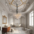 Candelabru Cristal Victoria Nobile 5xE14, Diametru 39cm, Crom Lucios, Inaltime Reglabila