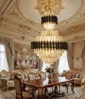 Candelabru Lux 60cm Paris Auriu Cristale 15 Becuri