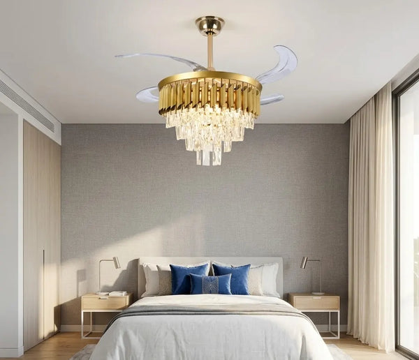 Candelabru cu Ventilator LED si Telecomanda – 96W