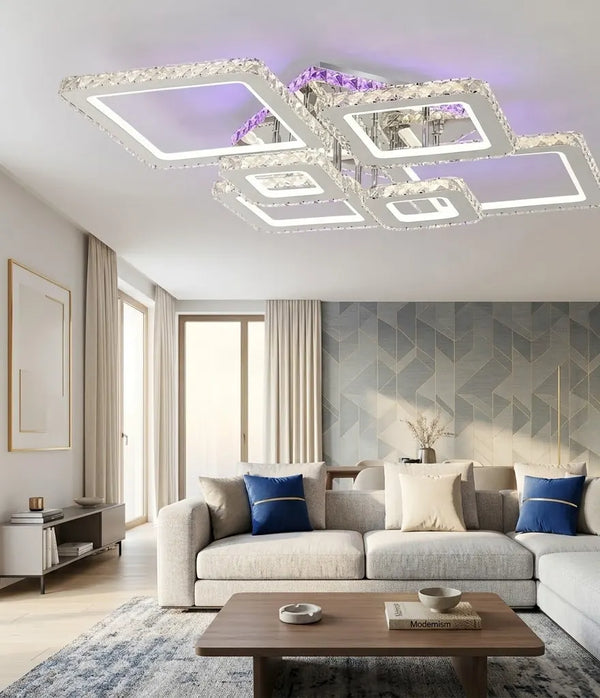 Lustră LED Delia – Design Modern și Putere Extra, cu Telecomandă 2.4G