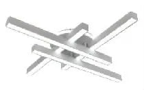 Lustra-Cu-Telecomanda-LED Dimensiune-L600x600x85mm Genova Putere-53W Lumeni-2650lm
