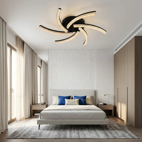 Lustra cu Telecomanda Bilbao – 84W, 3000K–6500K, Design Geometric