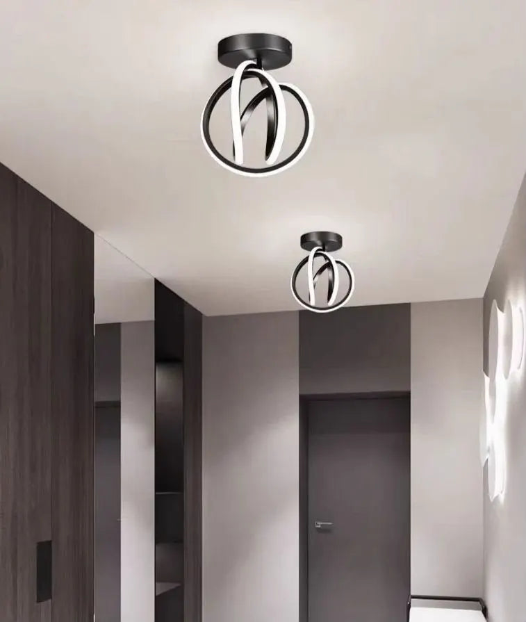 Lustră LED Barcelona – 28W, 3 Functii, 3000K–6500K, Negru
