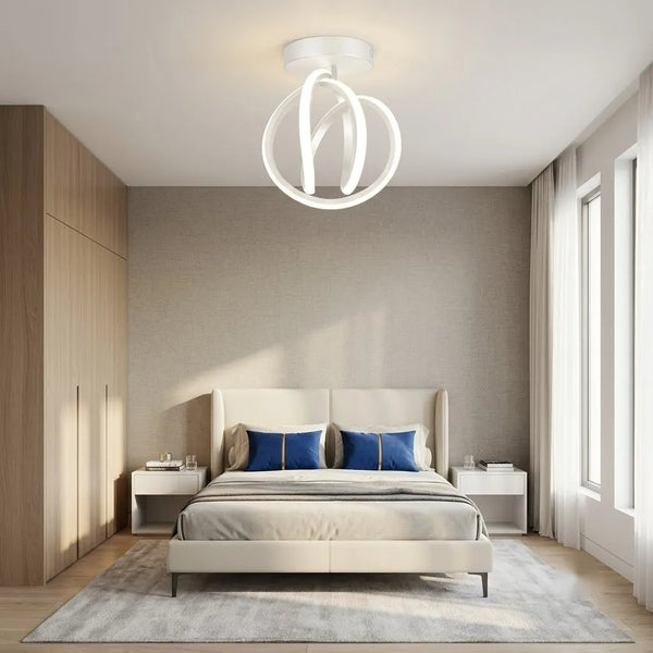 Lustră LED Florenta – 28W, 3 Functii, 3000K–6500K, Alb