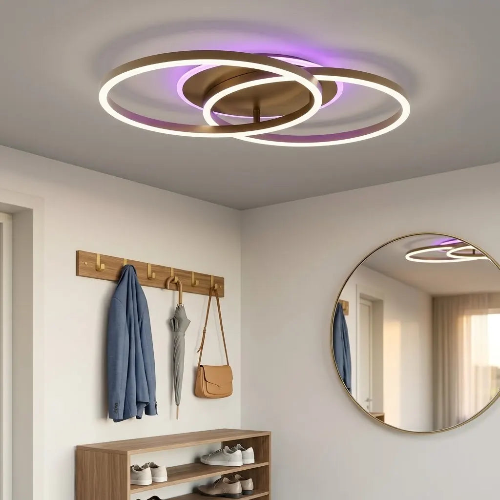 Lustra-LED-Telecomanda Dimensiune-D600mm Gabriela Putere-120W Lumina-3000K-4000K-6500K