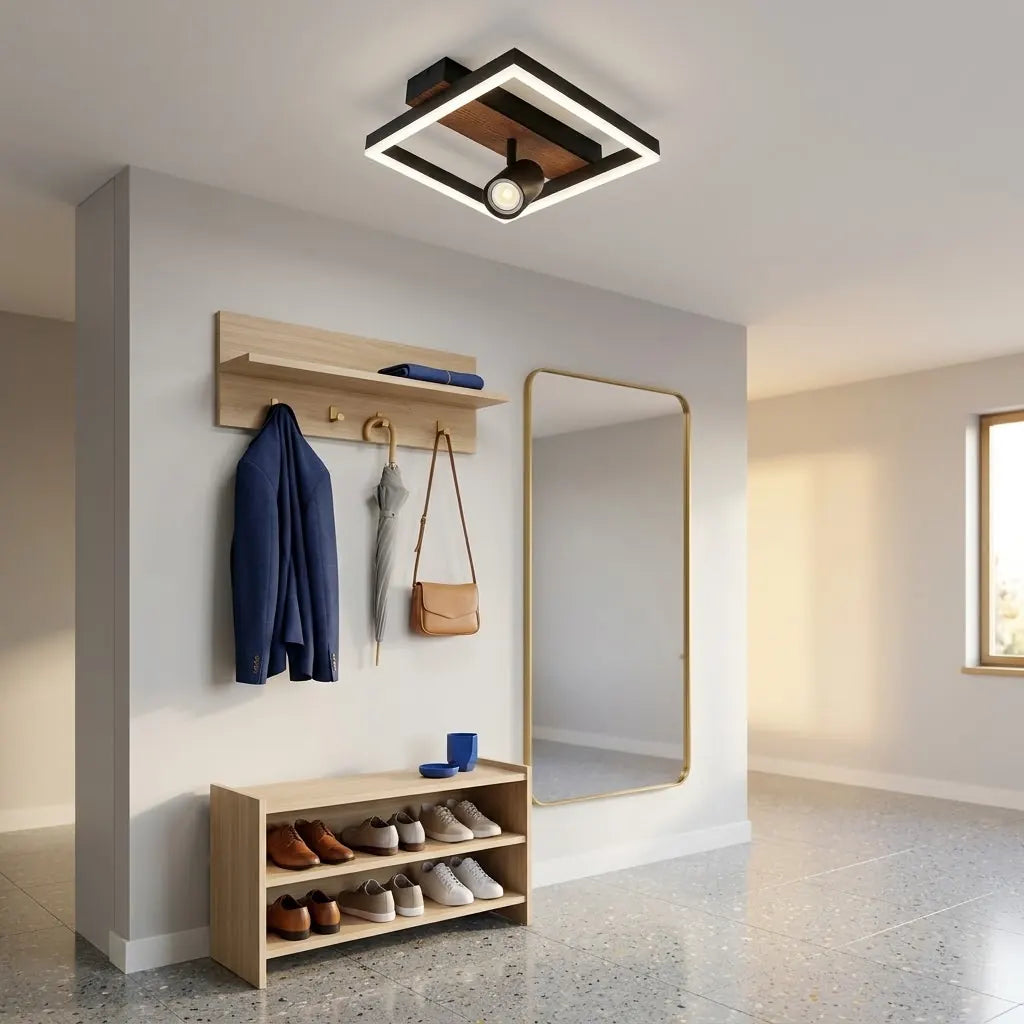 Lustra-LED-Telecomanda Dimensiune-350x300xH110mm Zurich Lumina-3000K-4000K-6500K