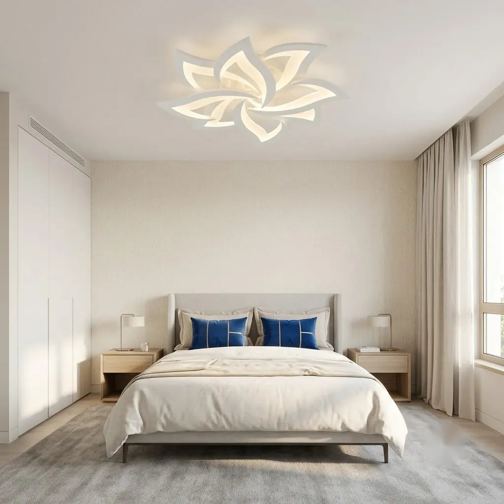 Lustră LED Praga cu Telecomanda – 126W, Ø640×H115 mm, 3000K–6500K