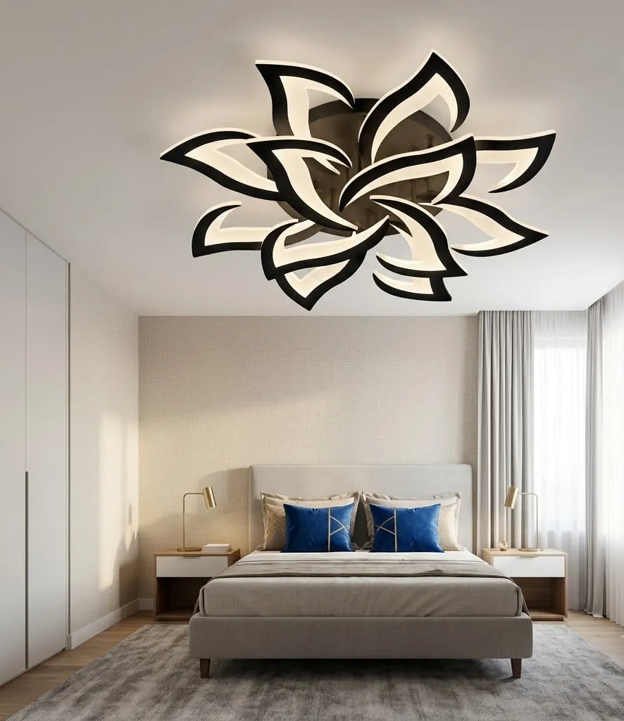 Lustră LED Valencia cu Telecomanda – 168W, Ø734×H115 mm, 3000K–6500K, Negru