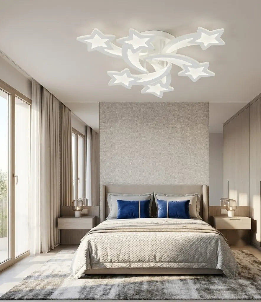 Lustră LED Lyon cu Telecomanda – 100W, Ø676×H115 mm, 3000K–6500K