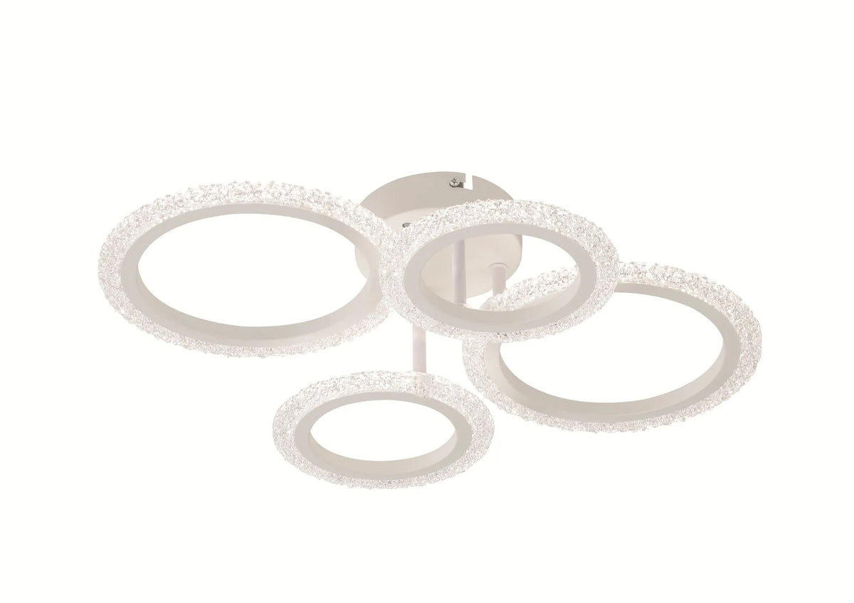 Lustră LED Viena cu Telecomanda – 60W, D490×380×120 mm, 3000K–6500K