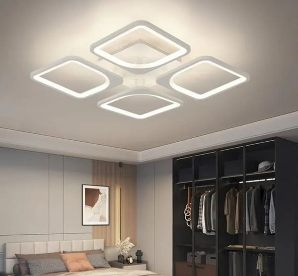 Lustra-Telecomanda Putere 88w Madrid Dimensiuni 420x420x100mm Temperatura-Culoare 3000k-4000k-6500k