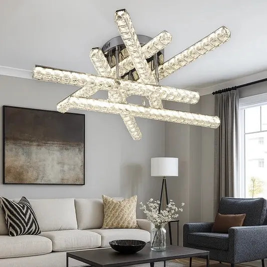 Lustra LED Monaco 630×630×H210 mm, 2x84W, design pătrat modern cu lumină reglabilă și telecomandă