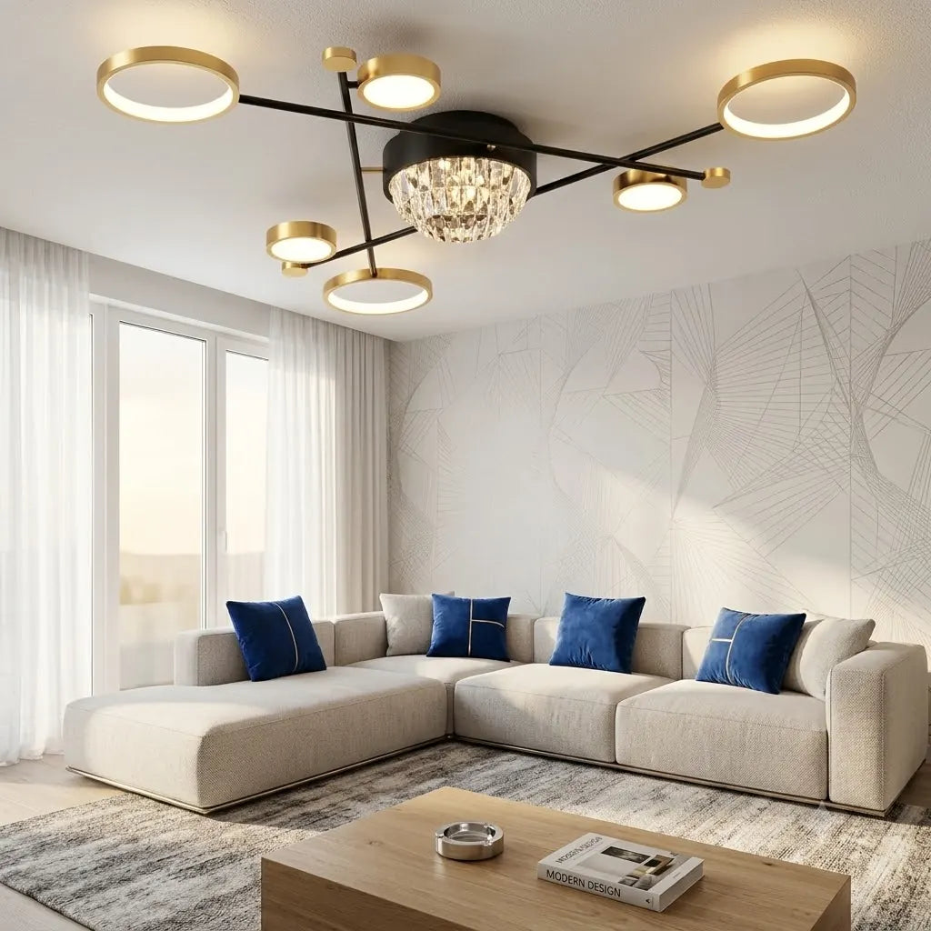 Lustra LED Dublin – 138W, Design Modern cu Brate Multiple