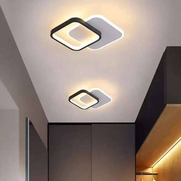 Lustra LED Praga 30W, lumina Rece/Calda/Neutra Alb Negru