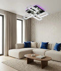 Lustra LED Napoli – 720x550 mm, 208W, cu Telecomandă și Culoare Reglabilă