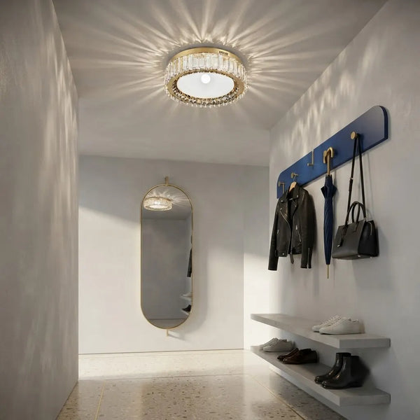 Lustra LED Napoli Ø500 cu Difuzor Cristal si Telecomanda – 200W,