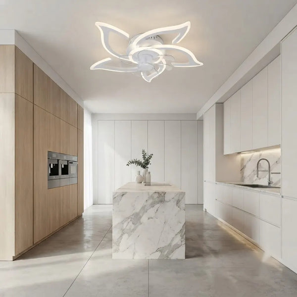 Lustra LED Sofia cu Ventilator si telecomanda – 94W, D685xH120 mm, Alb, 3000–6500K