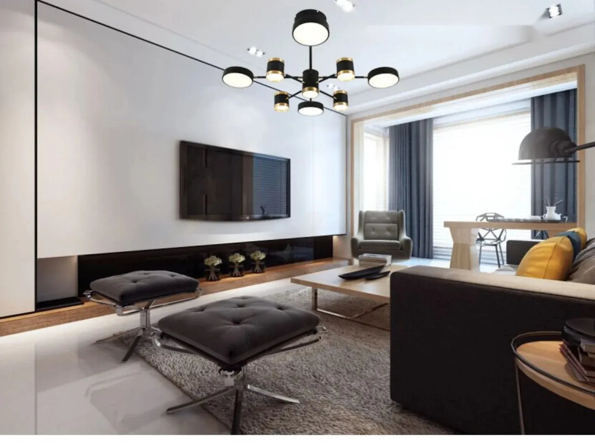 Lustră LED Varsovia cu proiecție stelară, 162W, Ø900×H450 mm, lumină reglabilă 3000K–6500K, telecomandă inclusă