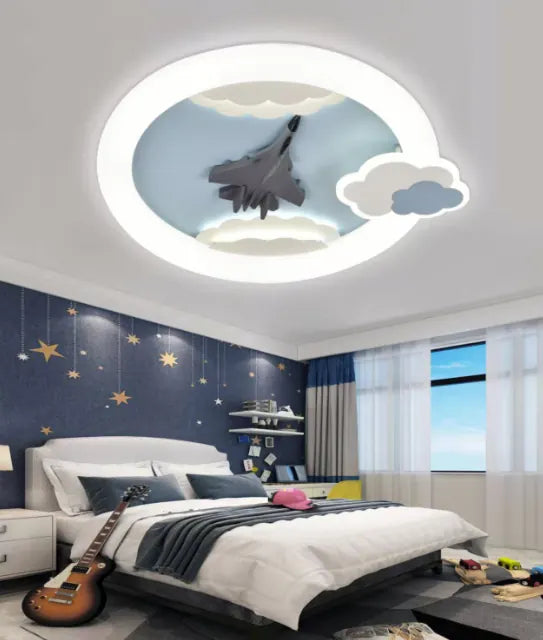 Lustra LED Valencia cu telecomanda 72W, Diametru 50cm, lumina Rece/Calda/Neutra, Albastru