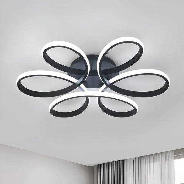 Lustra LED cu telecomanda Praga 63W, lumina Rece/Calda/Neutra, Dimabila, Negru
