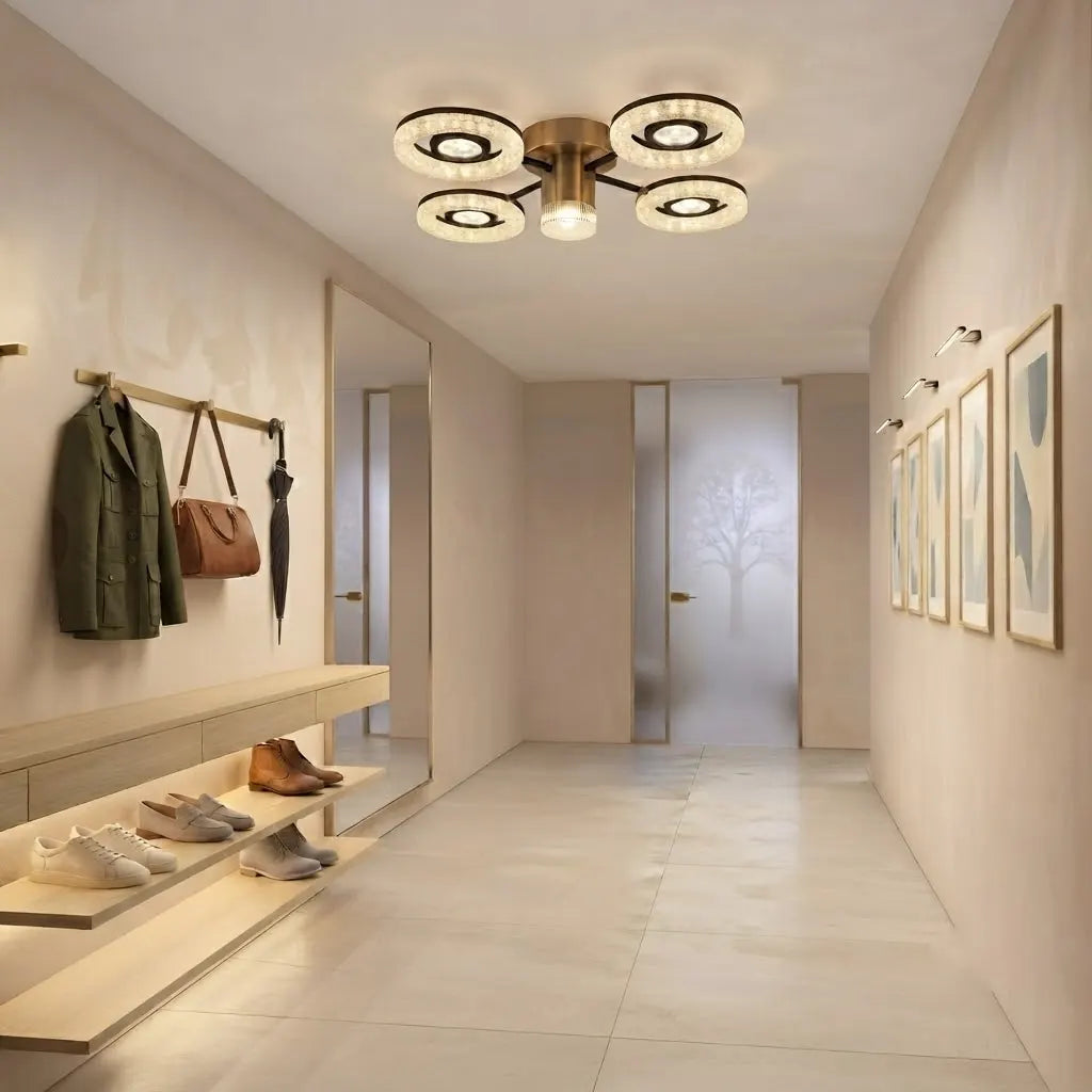 Lustra LED Sevilla eleganta cu design geometric –