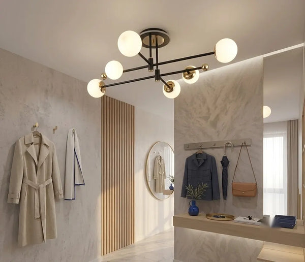 Lustră LED Verona modernă negru & auriu 78W, lumina reglabilă –