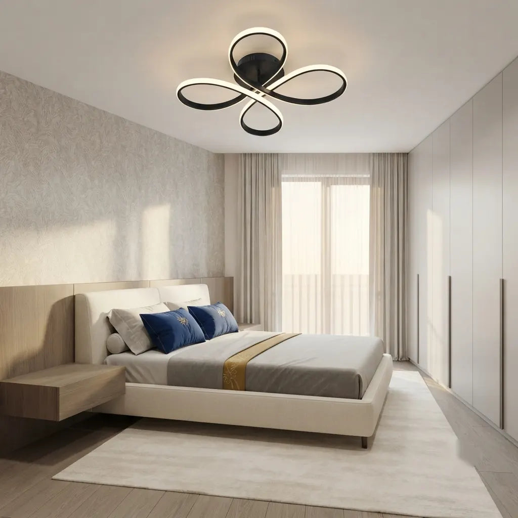 Lustra LED Viena pătrată, 94W, telecomandă, lumină reglabilă 3000K-6500K