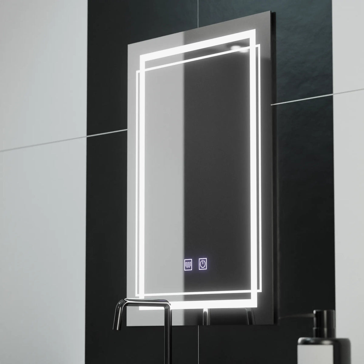 Oglinda LED Sofia Rectangulara, 60x80cm,  KOVEN Touch, Sistem Dezaburire,Dimabila