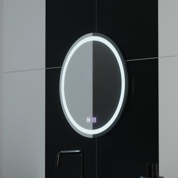 Oglinda LED Rotunda 50cm Barcelona Touch Sistem Dezaburire