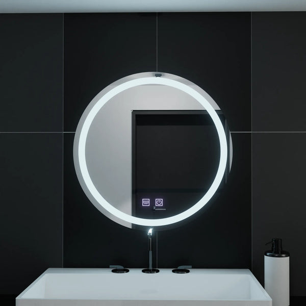 Oglinda LED Napoli Rotunda, 60cm, Lucea Touch, Sistem Dezaburire, Dimabila