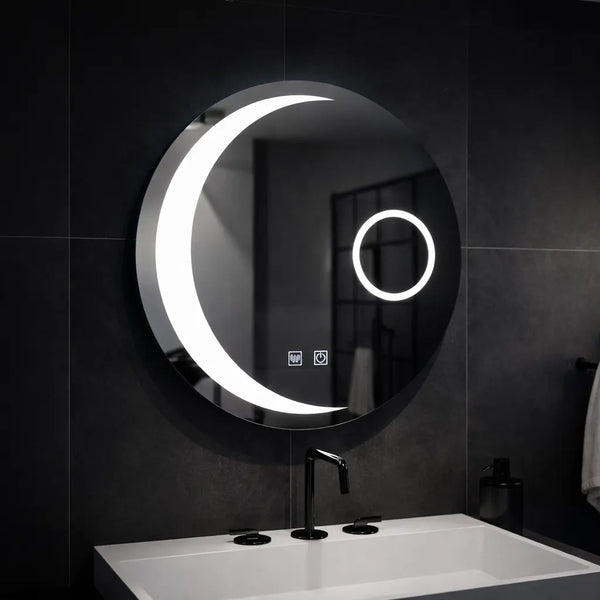 Oglinda LED Cristina Rotunda, 60cm, Orbis Touch, Sistem Dezaburire,Dimabila