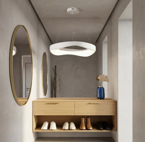 Pendul LED Maria cu Telecomandă – Alb, Ø52 cm