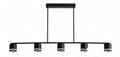 Pendul LED negru – 5 becuri Paris, 3000-6500K